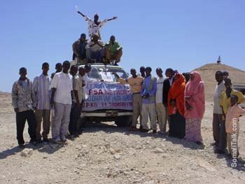 Ururka Ardayda Puntland oo ka Qayb qaatay soo Dhaweyntii  (Photo By Cabdifataax Jaamac Mire)